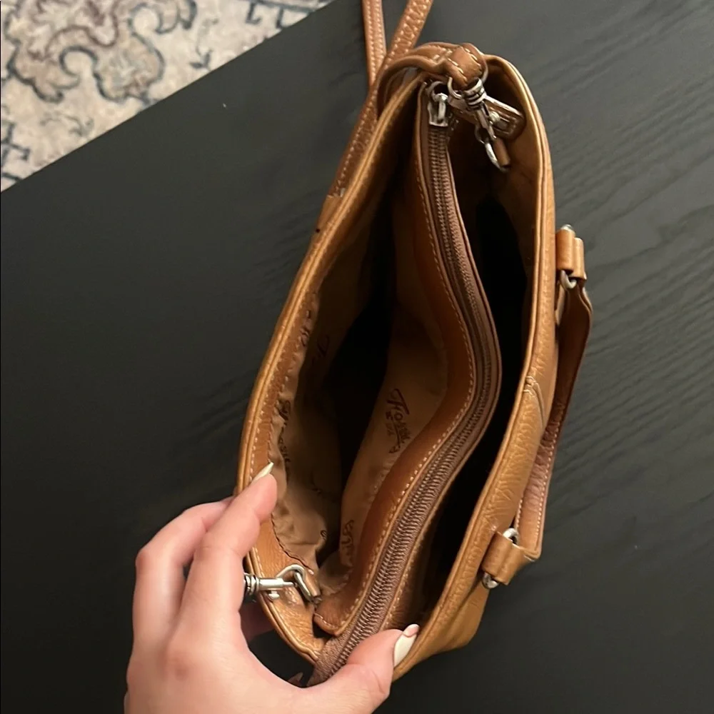 Vintage Fossil Tan Leather Tote bag - Picture 6 of 10